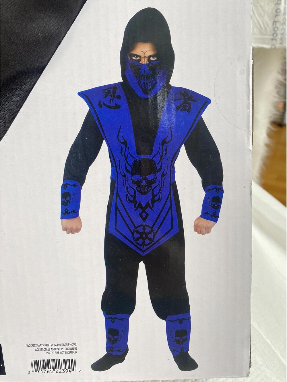 Boys Skull Ninja Halloween Costume Medium Complete